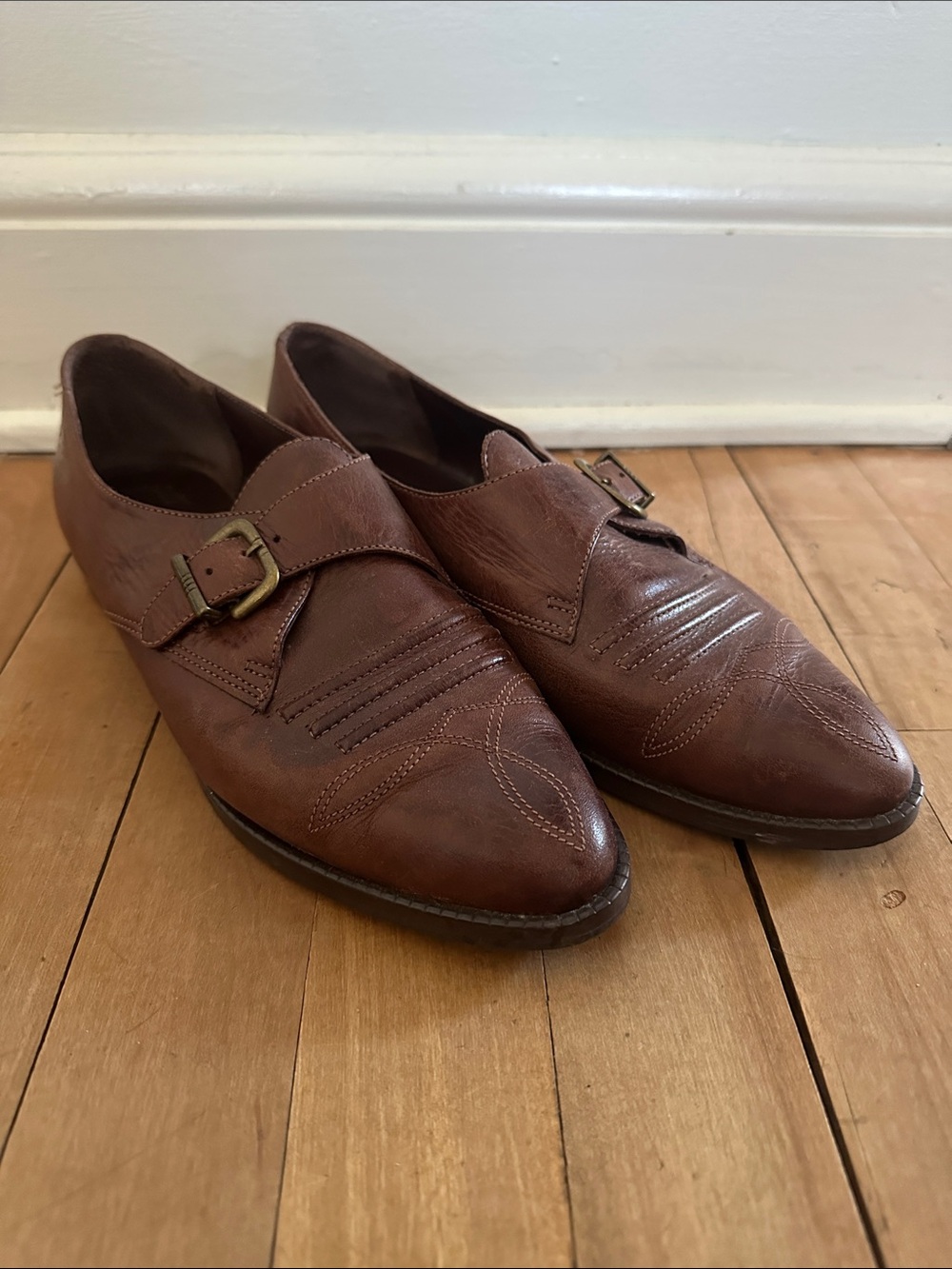 Leather Western Flats